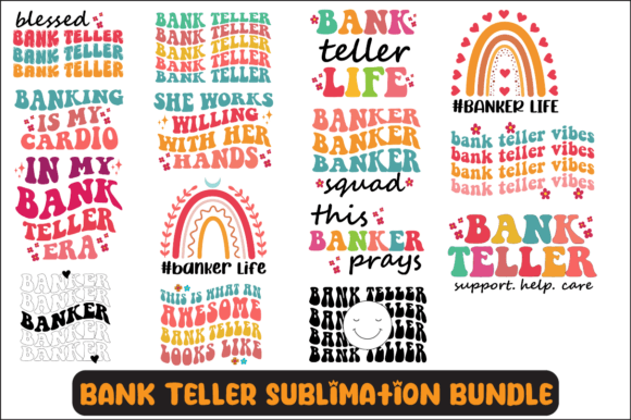 Bank Teller Svg Sublimation Bundle