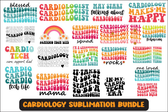 Cardiology Svg Sublimation Design Bundle
