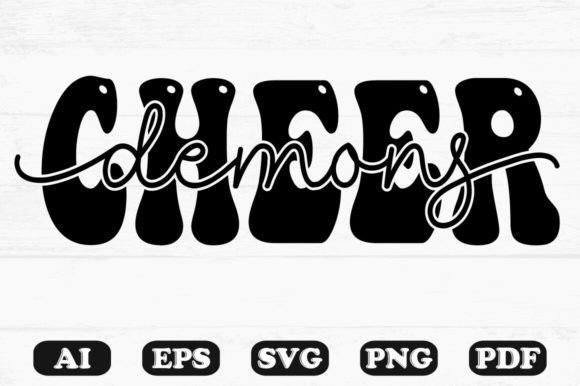 Demons Cheer Kids Svg T-shirt Design