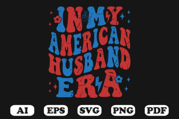 In My American Husband Era Retro Wavy Sv