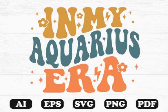In My Aquarius Era Retro Wavy Svg