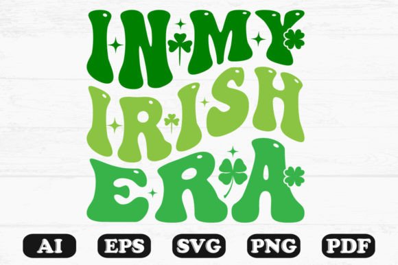 In My Irish Era Retro Wavy Svg T-shirt