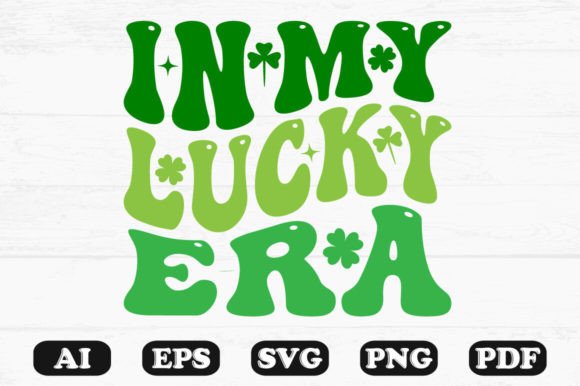 In My Lucky Era Retro Wavy Svg T-shirt