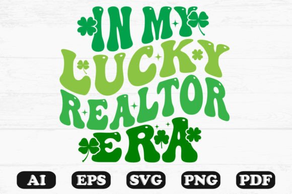 In My Lucky Realtor Era Retro Wavy Svg